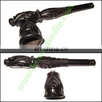 Handmade real ebony wood smoking pipe, size : 4.5 inch pipe