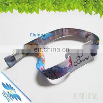 10mm 15mm 20mm Cheap Custom Sublimation Printed Logo Fabric Wristbands for Music Events photo-3