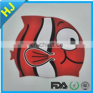 Silicone Cartoon Swim Cap Kids