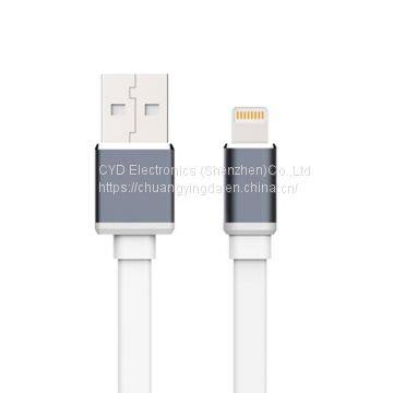 Item: High speed USB sync and charge cable Type: 8-pin lightning to USB USB type: USB 2.0 Length: customized Charging power: 2A Color: multicolor Material: metal Compatibility: products using lightning cable Metal lightning cable for iPad/iPod/iPhone 5/5C