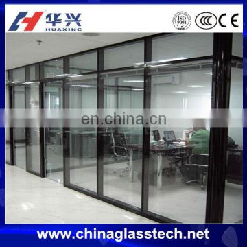 Durable safe Easy installation laminated glass aluminum front doors