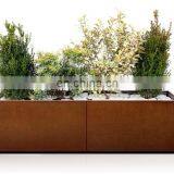 Outdoor Corten Steel Planter Box For Gardening