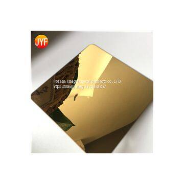 JYFM007 Factory Wholesale 304 Gold Mirror Finished Color Decorative Stainless Steel photo-4