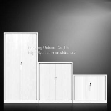 Luoyang UNI-ST001 Metal Material Tambour Door Storage Cabinet for Office and 0.8mm Thickness Cold Rolled Steel Plate Cabinet photo-4