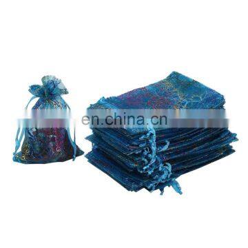 Coralline blue organza gift bags for Jewelry candy bags and wedding party gifts pouches