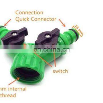 Three-way Ball Valve Water Pipe Quick Connection Quick Joint Garden Joint Plastic Three-fork Quick-connect Garden Irrigation photo-2