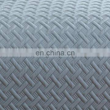 3pc Ultrasonic Embossed Solid Microfiber Queen King Size White Customized Wholesale Quilt Sets photo-2