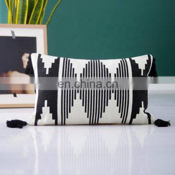 Wholesale Decorative Throw Pillow Cushion Cover Cotton Thread Woven Printed Pillow Cases photo-3