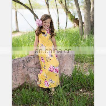 2019 Summer Mother and Child Dress The Parent-child Attire Floral Print Sleeveless Long Dress (this Link for WOMAN) photo-4