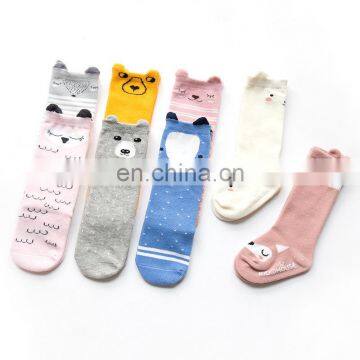 Toddler Knee Socks Spring Summer non-slip Cartoon socks Bear Fox for 0-4Y