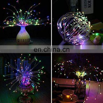 Festival Hanging Starburst String Lights 120Leds DIY Firework Silver Wire Fairy Garland Christmas Twinkle Lights photo-4