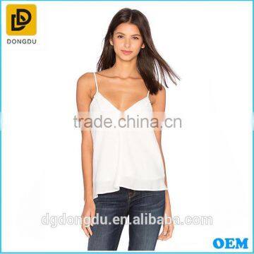 women clothing manufacturers overseas whtie strape sexy ladies tops