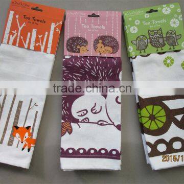 cotton/linen printed kitchen tea towel