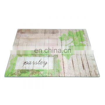 Durable Personalized Pattern Toughened Glass Chopping Cutting Board for Kitchen Wholesale