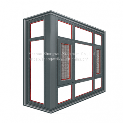 Fashion beautiful Home Door Supplier Aluminium alloy Frame double Glass Windows with Fly Screen