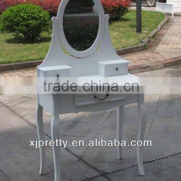 high quality white wooden/MDF dressing table with mirror and stool bedroom furniture