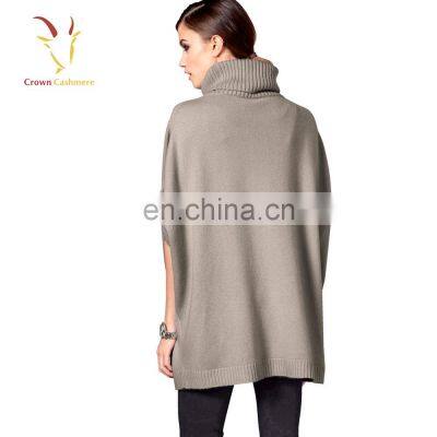 Женские зимние вязаные свитеры изCashmereс воротником-чехлом и карманом photo-2