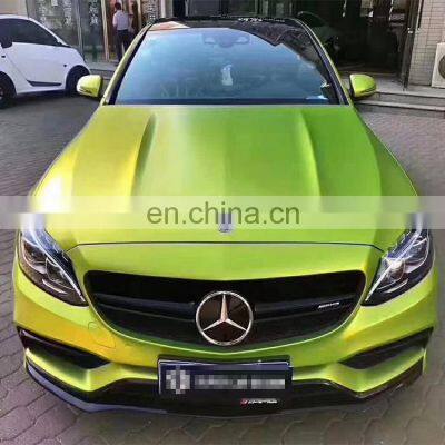 Electricity Light Lemon Green Car Vinyl Wrap Air Self-adhesive Decoration Roll Film Vehicle Auto Stickers photo-3