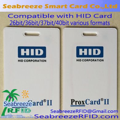 Compatible with HID Card, 26bit/36bit/37bit/40bit various formats