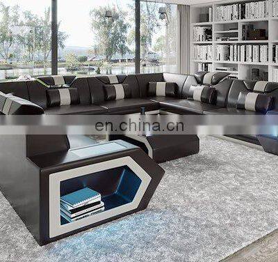 New Home Needed Living Room Beautiful Sectional Sofa Set Furniture With LED Light photo-2