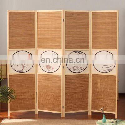 Chinoiserie Wood room divider screen 4 panels