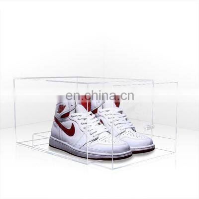 Customized Clear Box  Display Shoes Storage Goods Acrylic Transparent Cube Box With Lid