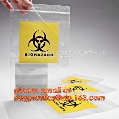 Biohazard Specimen Bags,Zip Specimen Transport Bag, Tear Off Pouch Bags, Attached Document Pouch. Printed Transport Bags photo-3