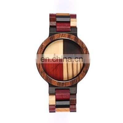 GOHUOS 16081Women Watch Stylish Chinese Spliced Wooden Table Quartz Watches Wholesale Bulk