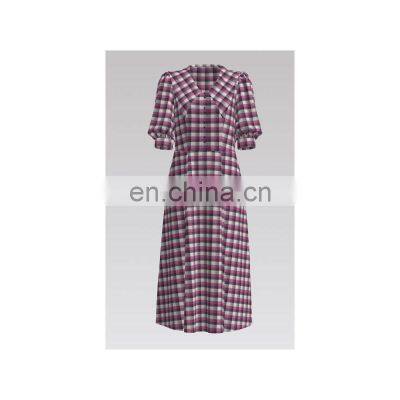 Модный узорчатый пряжепринтерный поплин из 100% хлопка для рубашек photo-4