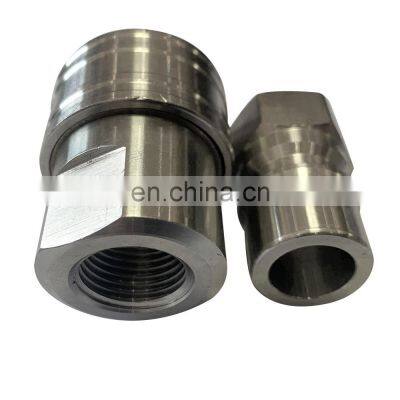 Straight Through Ball Lock Hydraulic Fitting for Steam Cleaning Fluid Couplings