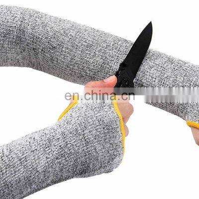 13Gauge HPPE Knit Level 5 Protective Cut Resistant Arm Sleeves With Thumb Slot photo-2
