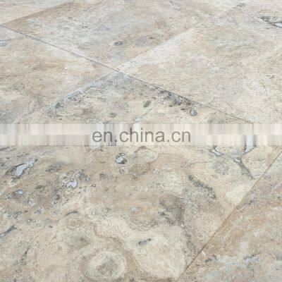 Luxury New Design Model Standard Quality Turkish Silver Travertine Tile Filled&Honed From Turkey CEM-FH-06 photo-4