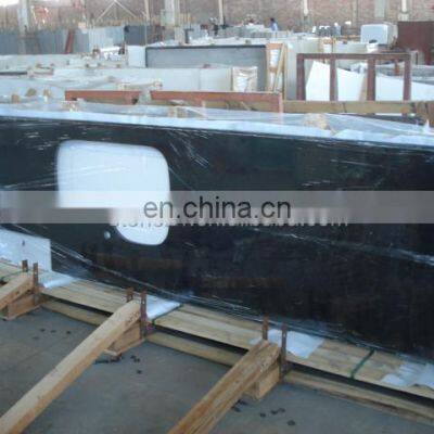 Galaxy Black Countertop Kitchen, Polished Stone Countertop photo-2