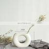 Drop Shipping Modern Decorative Handmade Art Porcelain Matte White Ceramic Pot Irregular Flower Vase Nordic INS Style photo-5