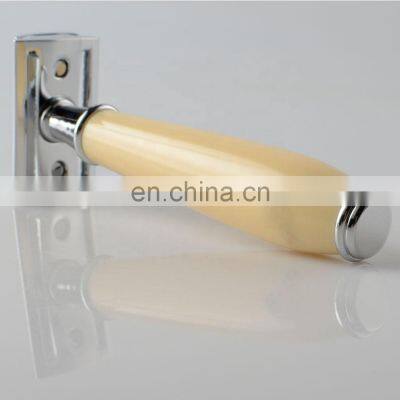 New Design Butterfly Skincare Shaving White Private Double Edge Resin Handle Shaving Metal Safety Resoire Rasoio Barba Razor photo-2
