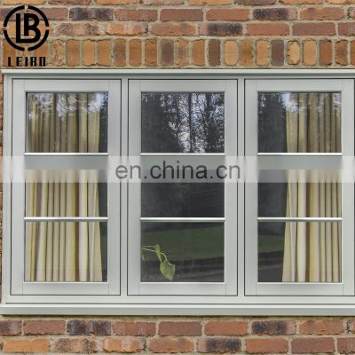 PVC Casement Window with Mosquito Net Double Glazed UPVC Tempered Glass Plastic Swing