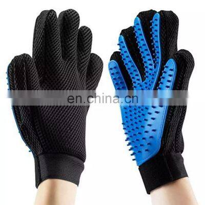 Custom Silicone High Quality  Cat Dog Hair Removal Brush Bathing Cat Grooming Petting Gloves