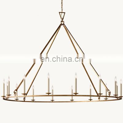 Lamp ring designers room round modern black gold metal chandelier & light fixtures for home bedroom living dining room