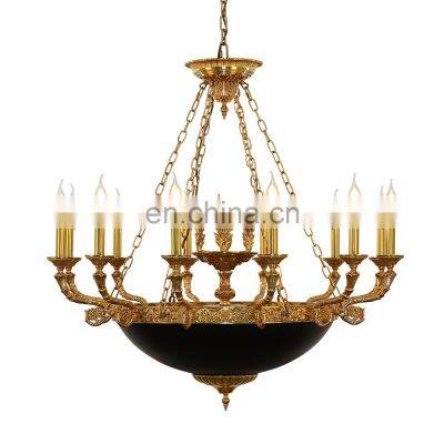 home decor pendant lamp living room luxury gold chandeliers french style full brass chandelier