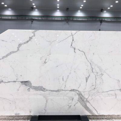 Italian Calacatta White Marble Slabs Luxury Material photo-3