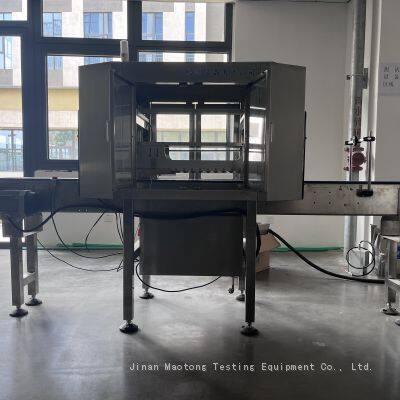 On-line leak detector for leak detection of bagged products