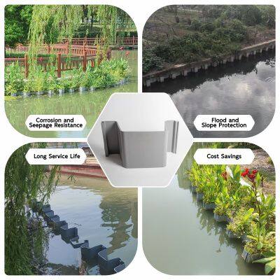 High-Strength Composite Material Plastic PVC Sheet Piling for River Ocean Revetments