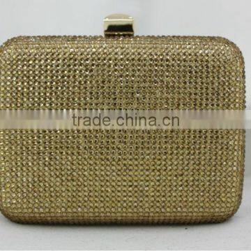 2014 made in China hotfix crystal evening clutch designer bag