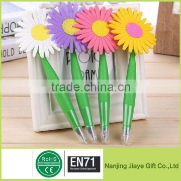 Hot Selling Flower Design Souvenir Promotion silicone Ballpoint Pen