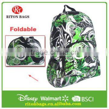 Color Customize Foldable Fabric Backpack Shopping Bags Outdoor Sport Backpack for Adult