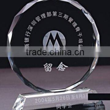 Good crystal glass trophy award for business gifts