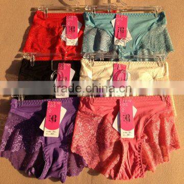 0.75USD High Quality 5 Colors Softy Cotton Material Large Size Fat Sexy Ladies Panties/Thongs (lppgdnk032)