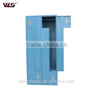 L shape gym metal locker with hanger wholesale