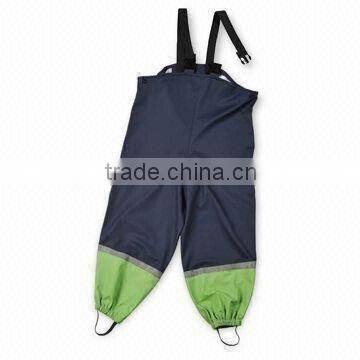 PU/ PVC Kids Rain Bib Pants