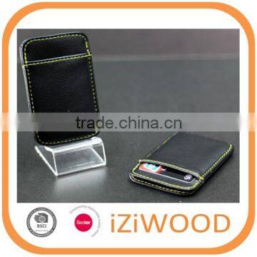 custom made pu leather credit card holder